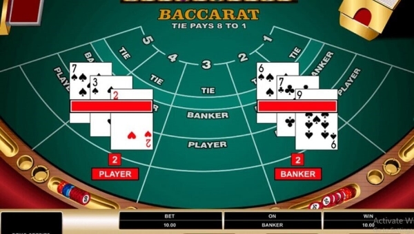Bàn chơi Baccarat với các cửa cược