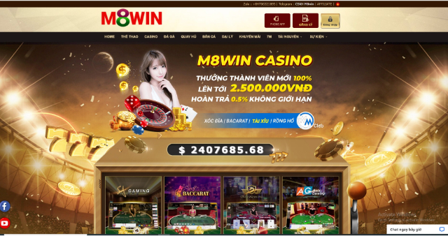 Casino Live đầy sắc màu lôi cuốn tại M8WIN